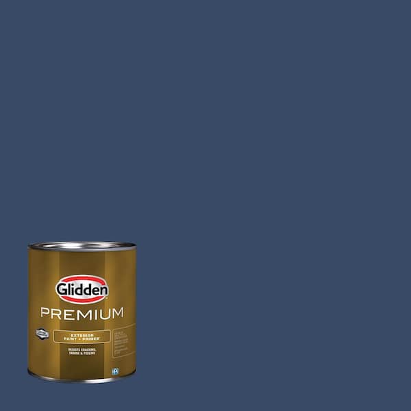 Glidden Premium 1 qt. PPG1164-7 Annapolis Blue Semi-Gloss Exterior Latex Paint
