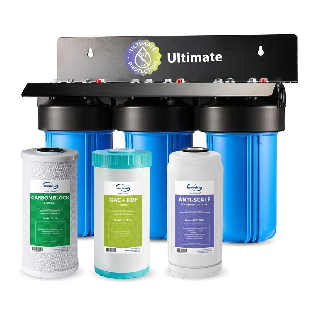 WGB31B-KDS Ultimate Protection Whole House Water Filter System, Reduces Heavy Metals, Scale, Chlorine, Chloramine, H2S