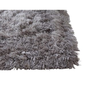 Luxe Shag Grey 8 ft. x 10 ft. Area Rug