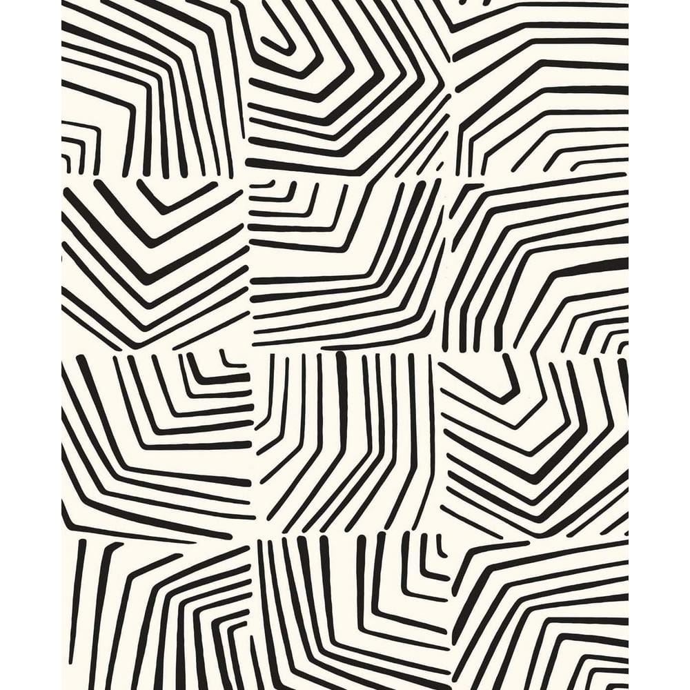 Inkwell Linework Maze Nonwoven Paper Non-Pasted Wallpaper Roll (Covers 57.5 sq. ft.) price history on PriceWatchPro