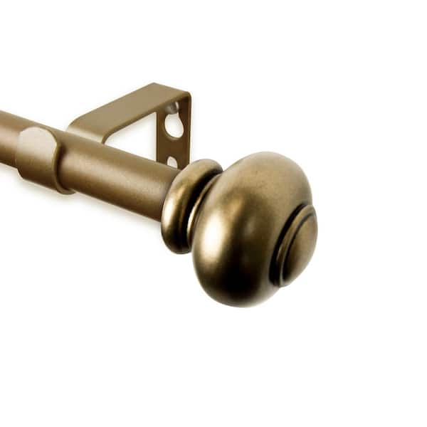 Yolanda in. in. - Single Curtain Rod 28 in. - 48 AntiqueGold