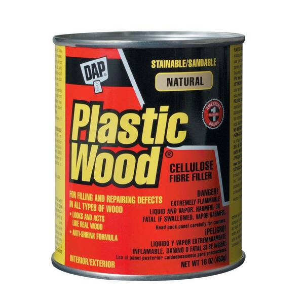 Dap Plastic Wood 16 Oz Natural Solvent Wood Filler 21506 The Home Depot