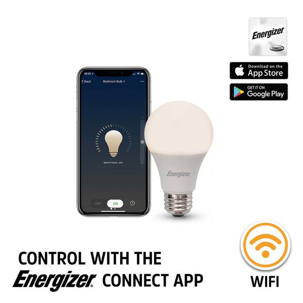 Energizer A19 60 Watt Equivalent Energy Star LED Light Bulb 24-Pack Soft White Dimmable Energizer A19 60 Watt Equivalent Energy Star LED Light Bulb 24-Pack Soft White Dimmable