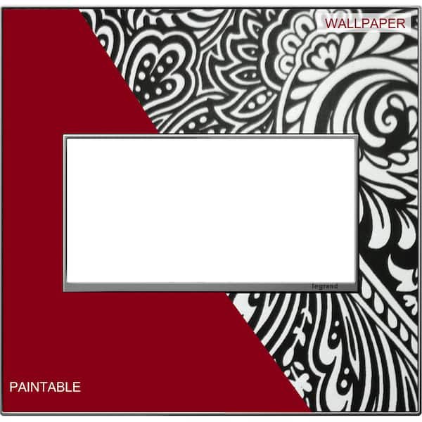 Legrand adorne 2 Gang Decorator/Rocker Wall Plate, Custom with Magnesium Trim (1-Pack)