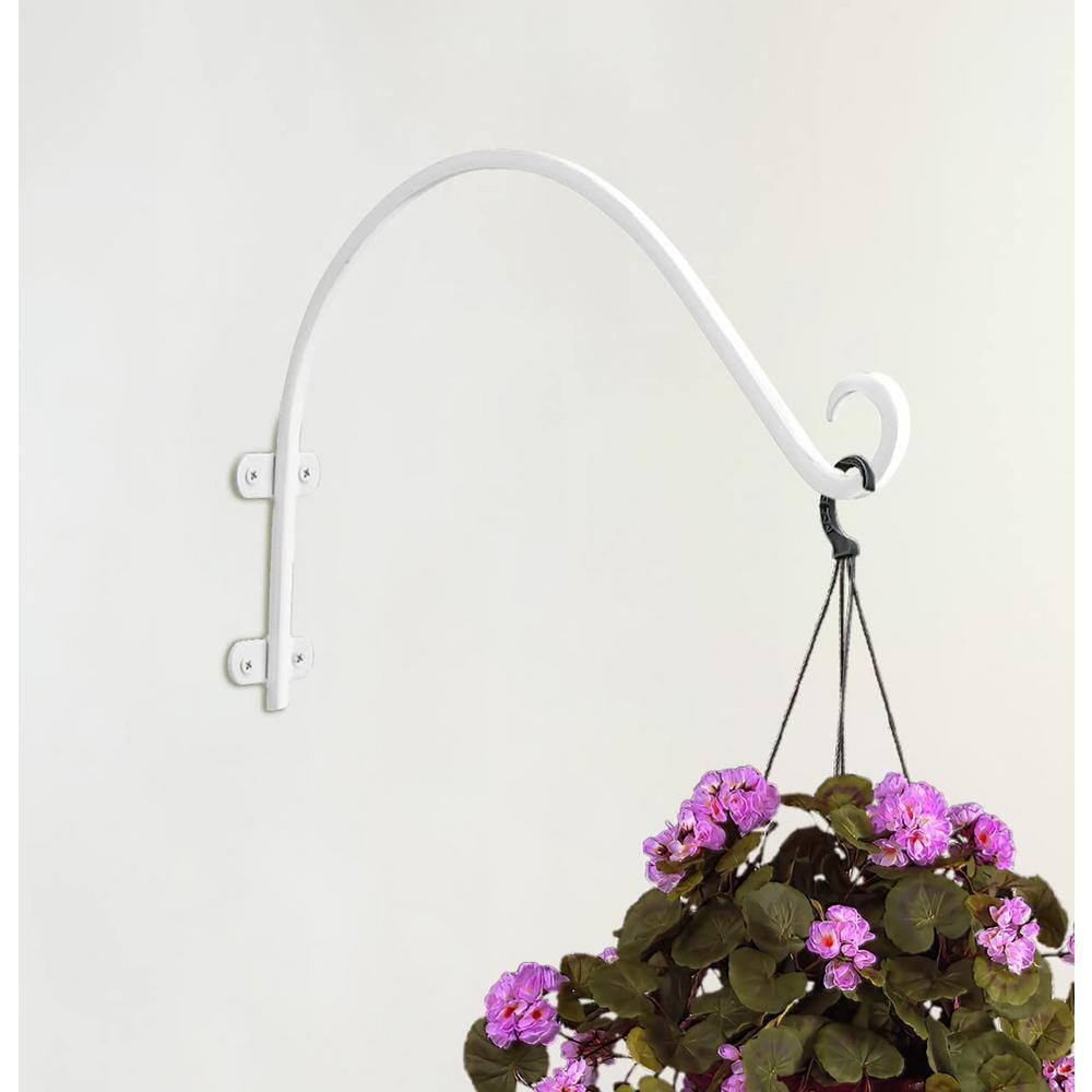 White Rust Resistant Iron Wall Plant Hanger Set