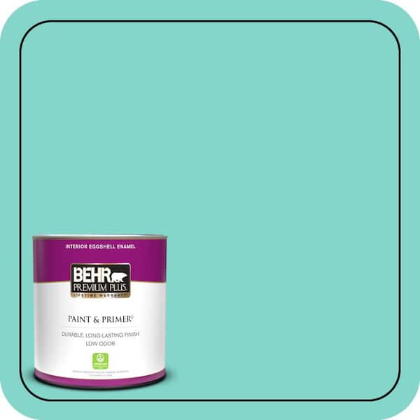 BEHR PREMIUM PLUS 1 qt. Home Decorators Collection #HDC-MD-09 Island Oasis Eggshell Enamel Low Odor Interior Paint & Primer