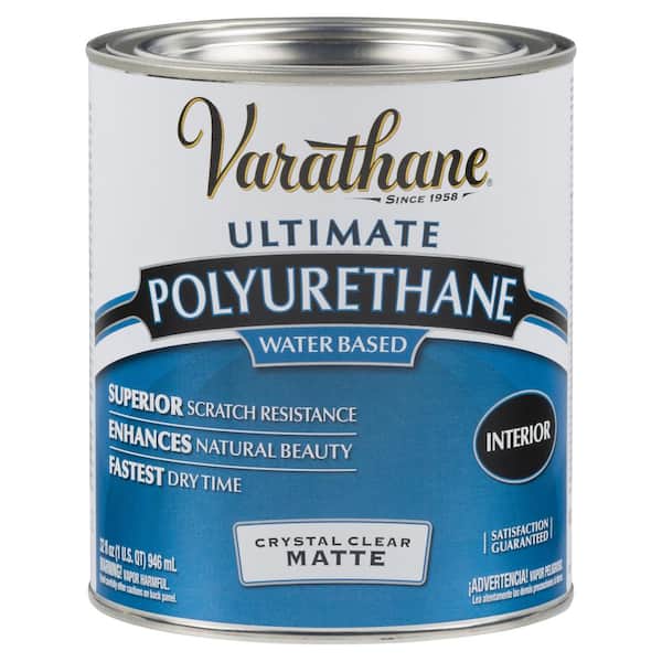 Varathane 1 qt. Clear Matte Water-Based Interior Polyurethane (2-Pack)