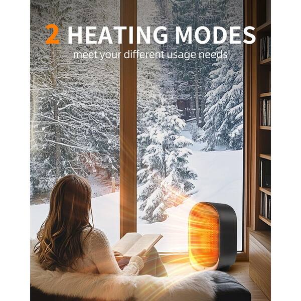 800W Purple Indoor Electric Heater Ceramic Tower Space Heater with