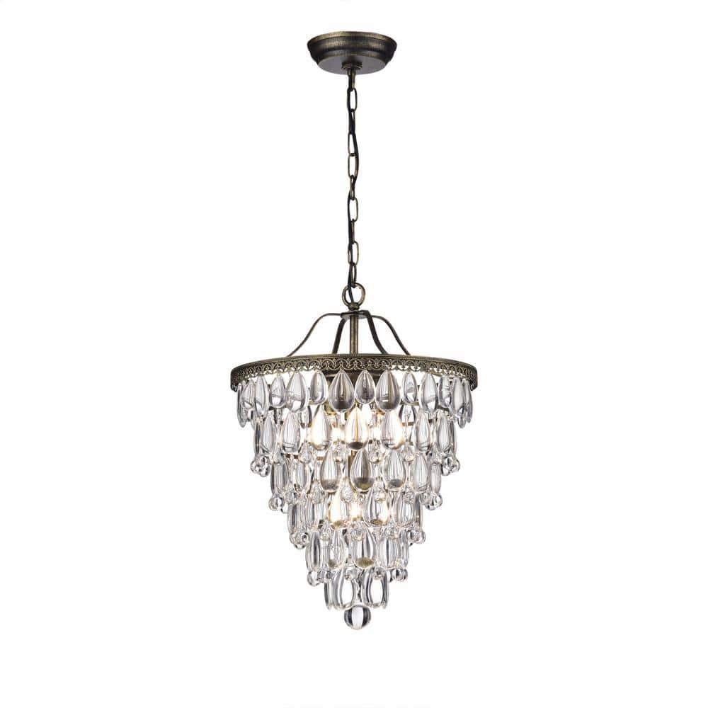Modern 4-Light Bronze Finish Chandelier price history on PriceWatchPro