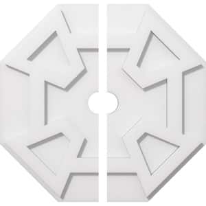 1 in. P X 6-1/4 in. C X 18 in. OD X 2 in. ID Logan Architectural Grade PVC Contemporary Ceiling Medallion, Two Piece
