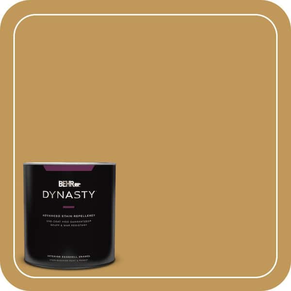 BEHR DYNASTY 1 qt. #330D-6 Townhouse Tan Eggshell Enamel Interior Stain-Blocking Paint and Primer