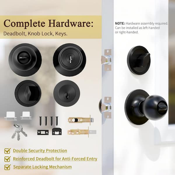 30 in. x 80 in. No Handing 9-Lite Clear Glass Primed Wood Front Door Slab with Built-in Pet Door, Ball Knob and Deadbolt