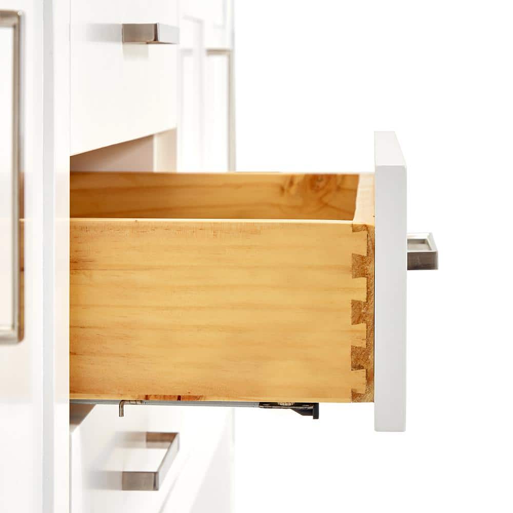 Magnolia 61" White Double Sink Bathroom Vanity with Marble Top