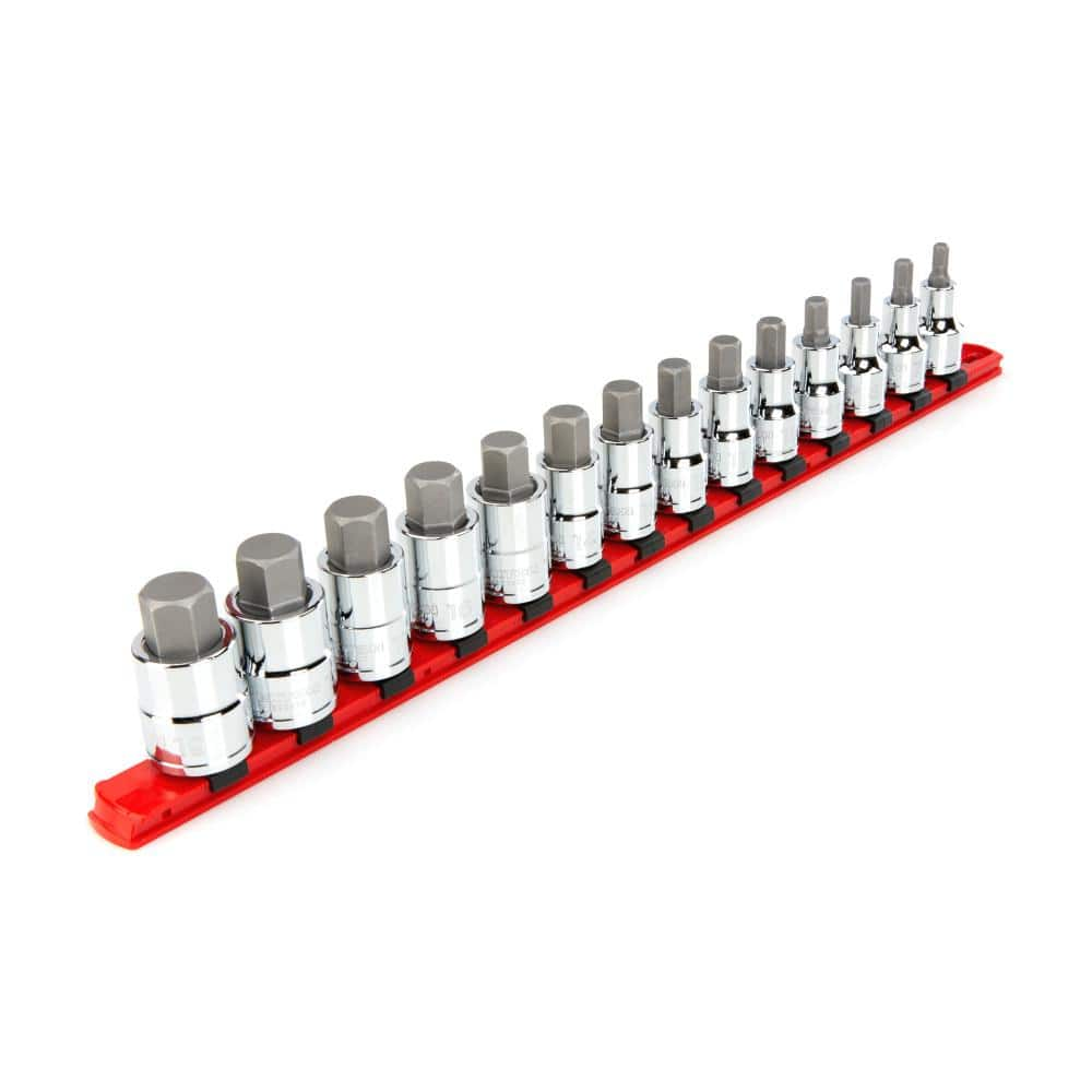 TEKTON 1/2 in. Drive Hex Bit Socket Set (14-Piece) SHB92102 - The Home ...