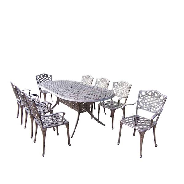 Oakland Living Mississippi 9-Piece Oval Patio Dining Set