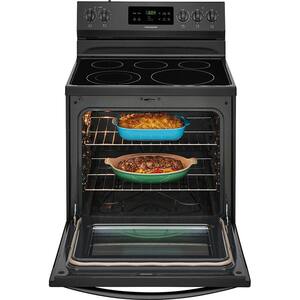 30 in. 5.3 cu. ft. Electric Range with Self-Cleaning Oven in Black