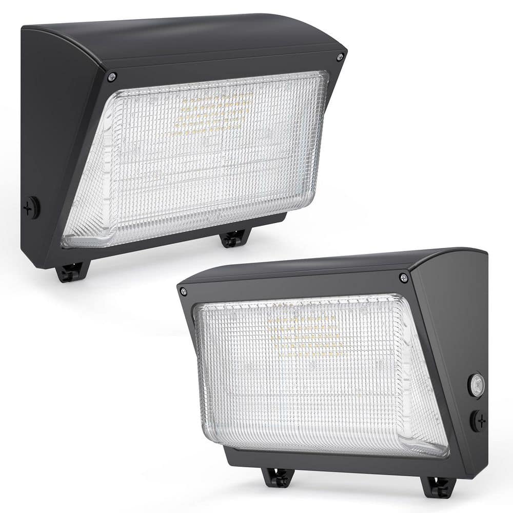 120W 18000 Lumen LED Wall Pack Security Flood Light Dusk to Dawn Photocell Glass Lens Outdoor 2 Pack price history on PriceWatchPro