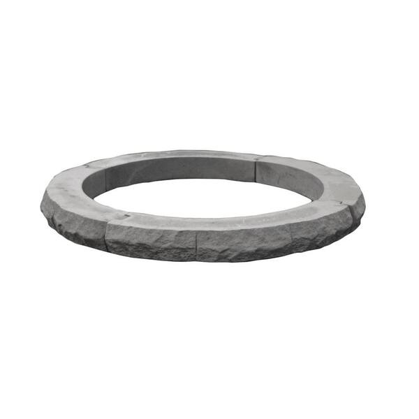 Nantucket Pavers Ledgestone 42 in. Gray Fire Pit Additional Layer Kit