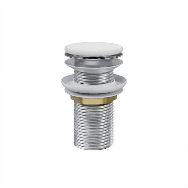 Swiss Madison Lisse Concrete Bathroom Sink Non-Overflow Pop Up Drain in Matte White