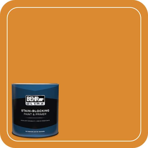 BEHR ULTRA 1 qt. #280B-7 Status Bronze Satin Enamel Exterior Paint & Primer