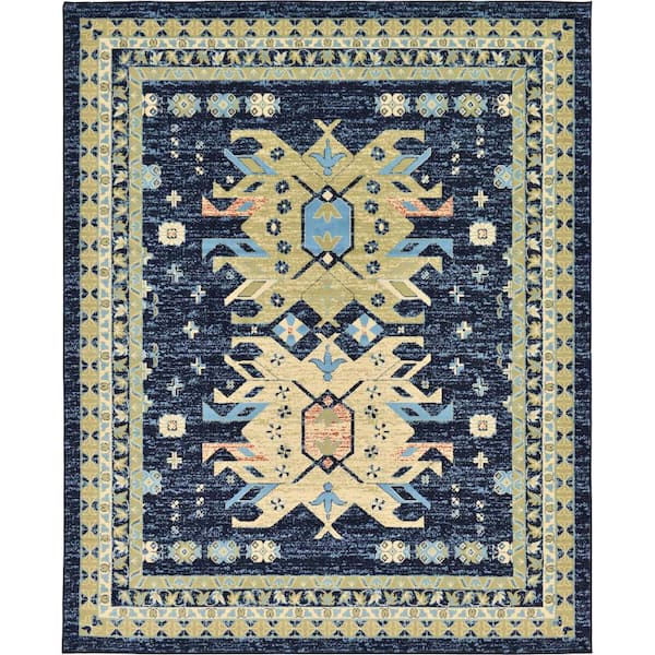 Taftan Oasis Navy Blue 8' 0 x 10' 0 Area Rug