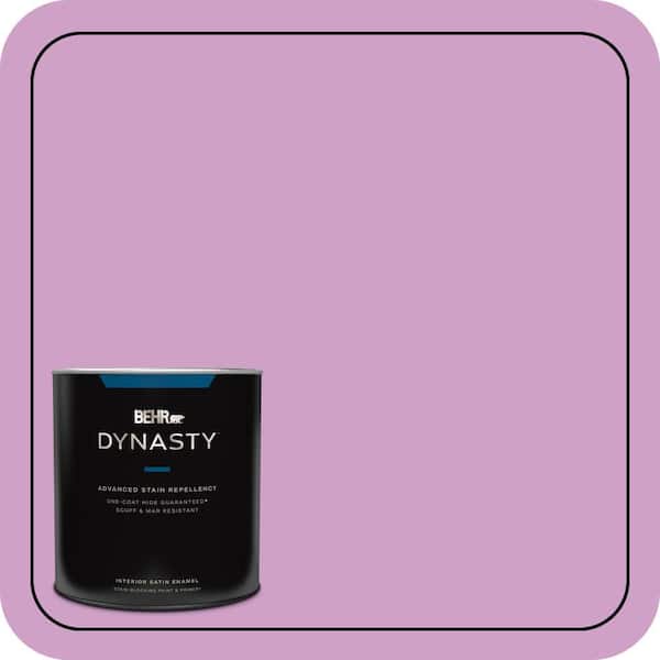 BEHR DYNASTY 1 qt. #670B-4 Geranium Bud Satin Enamel Interior Stain-Blocking Paint and Primer