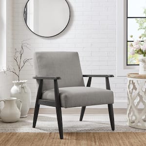 Amelia 32.3 in. Gray Linen Arm Chair