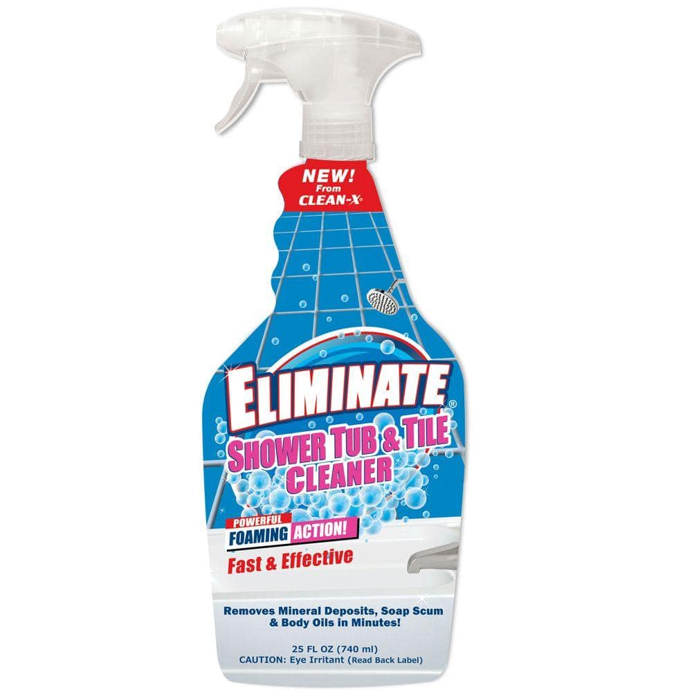 Clean X 25 Oz Eliminate Shower Tub And Tile Cleaner 7999 7 The Home Depot