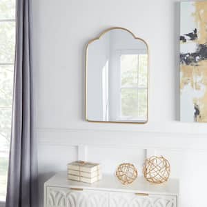 20x30 Gold Framed Ornate Arch Wall Accent Mirror