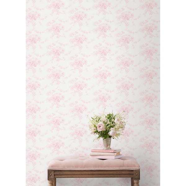 Champagne Harbor Pink Dream Peel and Stick Wallpaper Sample