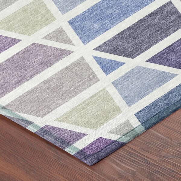 Chantille Machine Washable Indoor/Outdoor Abstract ACN2732 Plum 3 ft. x 4 ft. Area Rug