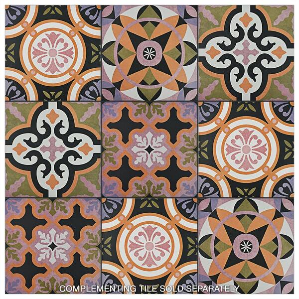 Merola Tile - Egeo Naxos Encaustic 9-3/4 in. x 9-3/4 in. Porcelain Floor and Wall Tile (11.11 sq. ft. / case)
