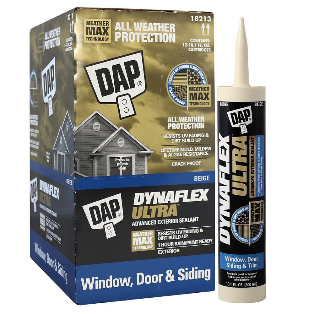 DAP Dynaflex Ultra 10.1 oz. Beige Advanced Exterior Window, Door, and Siding Sealant (12-Pack)