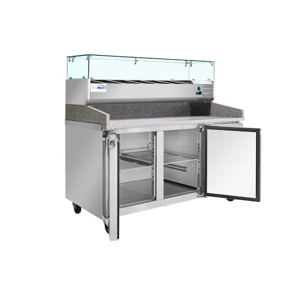 Koolmore 60 in. Commercial Granite Top Pizza Prep Refrigerator