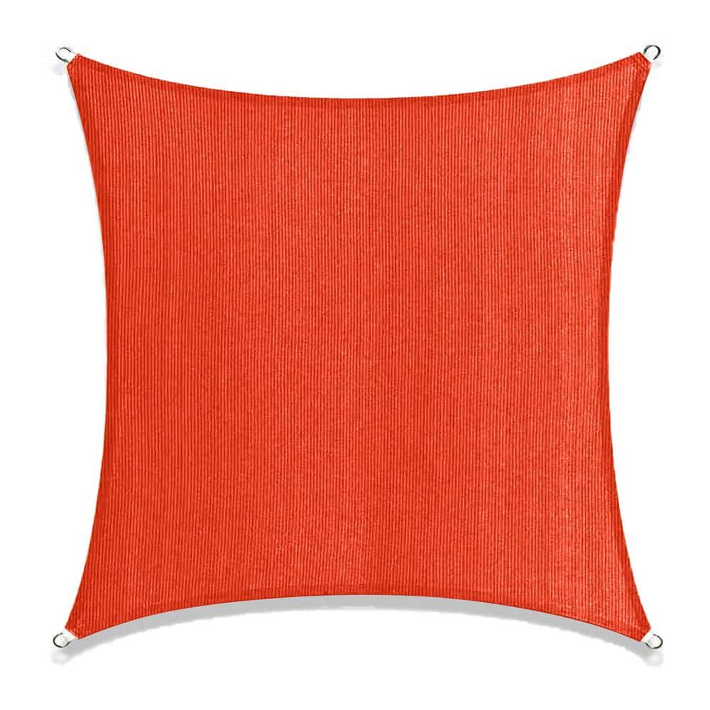Sunshade Sail Canopy 12 ft. x 12 ft. Red Square Awning UV Block for Outdoor