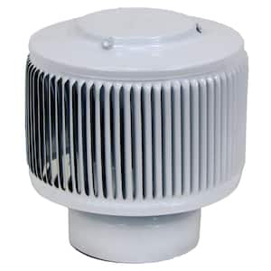 4 in. Dia Aura PVC Vent Cap Exhaust with Adapter for Schedule 40 or Schedule 80 PVC Pipe in White
