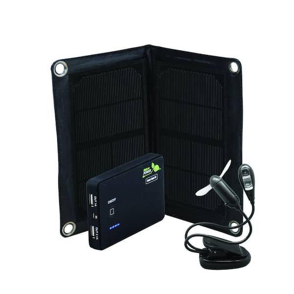 NATURE POWER PowerBank Deluxe 6-Watt Solar Charging Kit with Mini Fan/LED Light
