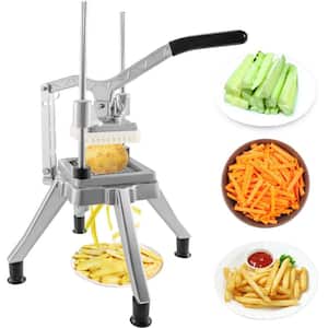 1/4 in. Blade Silver Commercial Vegetable Fruit Chopper Heavy Professional Food Dicer French Fry Cutter Onion Slicer