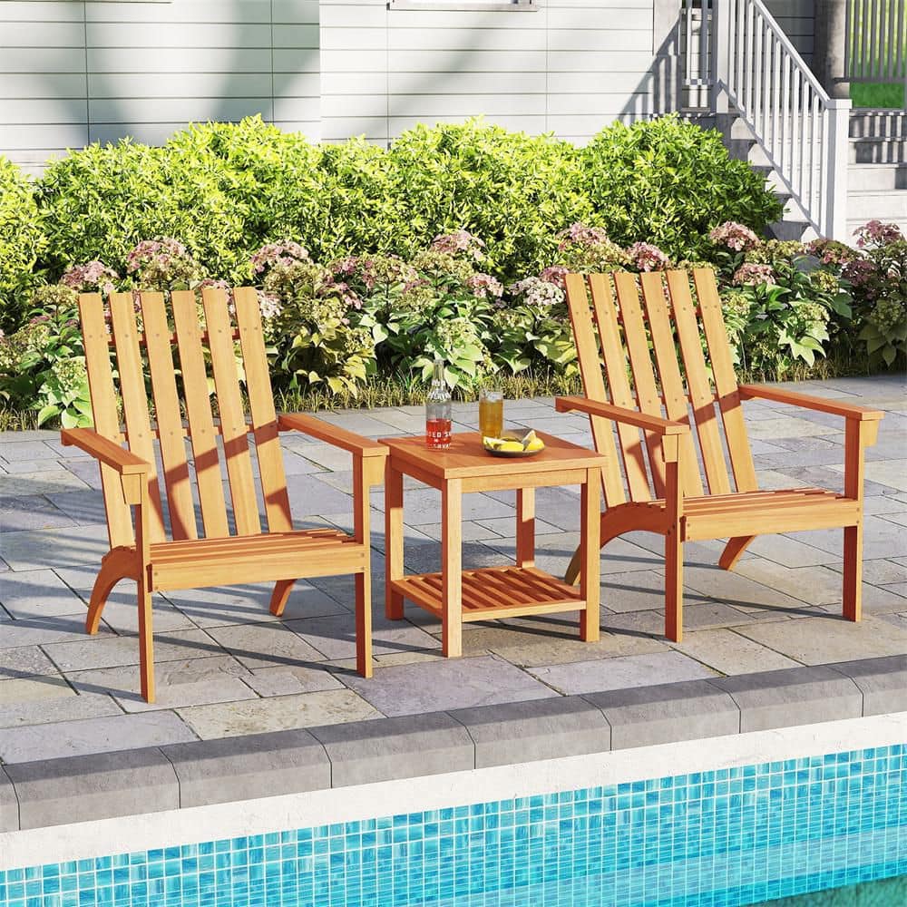 4PCS Outdoor Adirondack Chair Solid Acacia Wood Fire Pit Chair with Inclined Backrest price history on PriceWatchPro