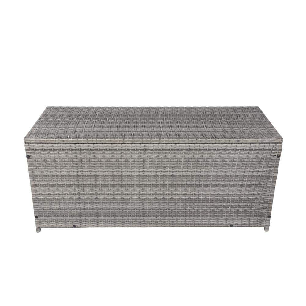 113 Gallon Wicker Cushion Storage Container Bin Chest for Kids Toys Outdoor