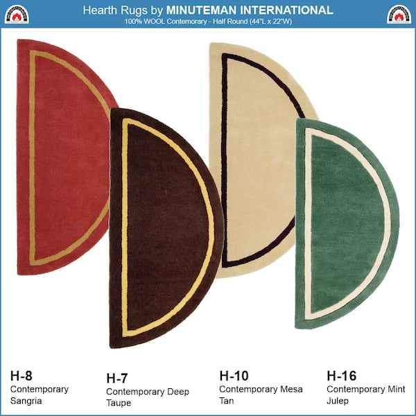 2 ft. x 4 ft. Contemporary Half Round Area Rug, Sangria