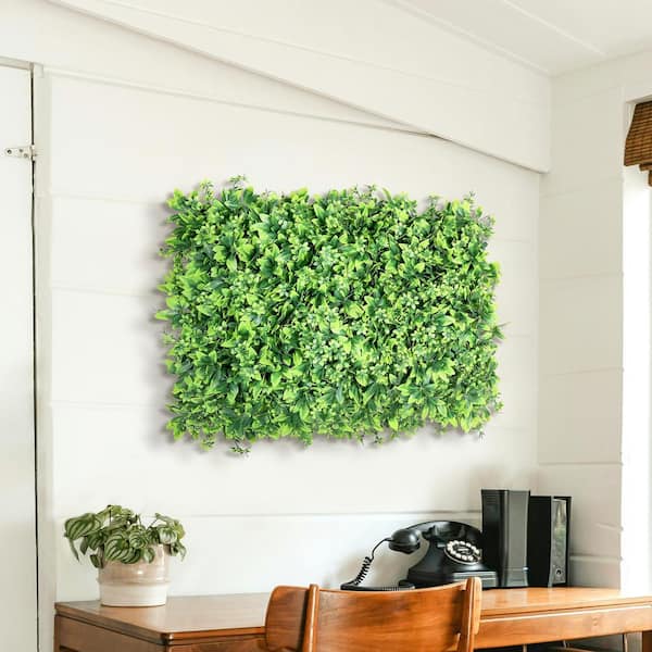 LIVING LUXURY 16 in. x 24 in. Artificial Schefflera Ivy Mixed Leaf