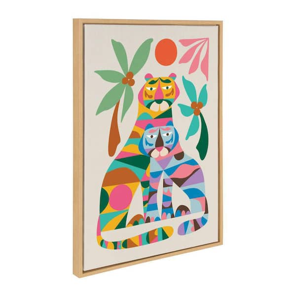 Kate and Laurel Sylvie "MCM Tiger Love" by Rachel Lee Framed Art Print 23 in. x 33 in.