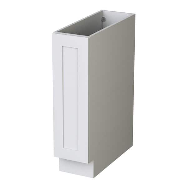 12-in W x 24-in D x 34.5-in H in Ready to Assemble Plywood Pull Out Pantry Kitchen Cabinet in Origami White Soft Close