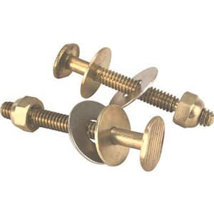 5/16 in. x 2-1/4 in. Toilet Bolts Brass Johnni Bolt (2 Pack)