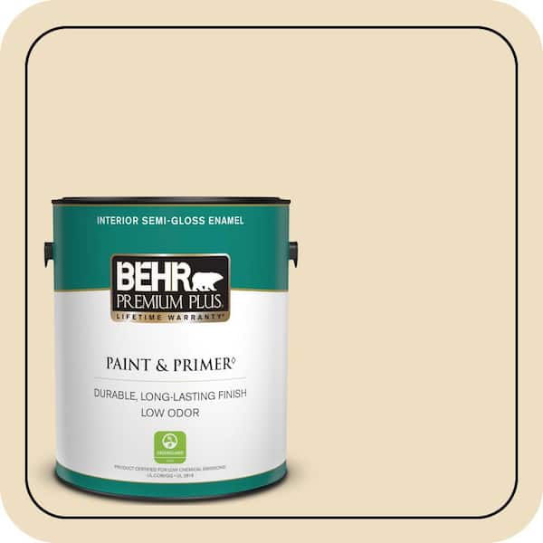 BEHR PREMIUM PLUS 1 gal. #330E-2 Cornerstone Semi-Gloss Enamel Low Odor Interior Paint & Primer