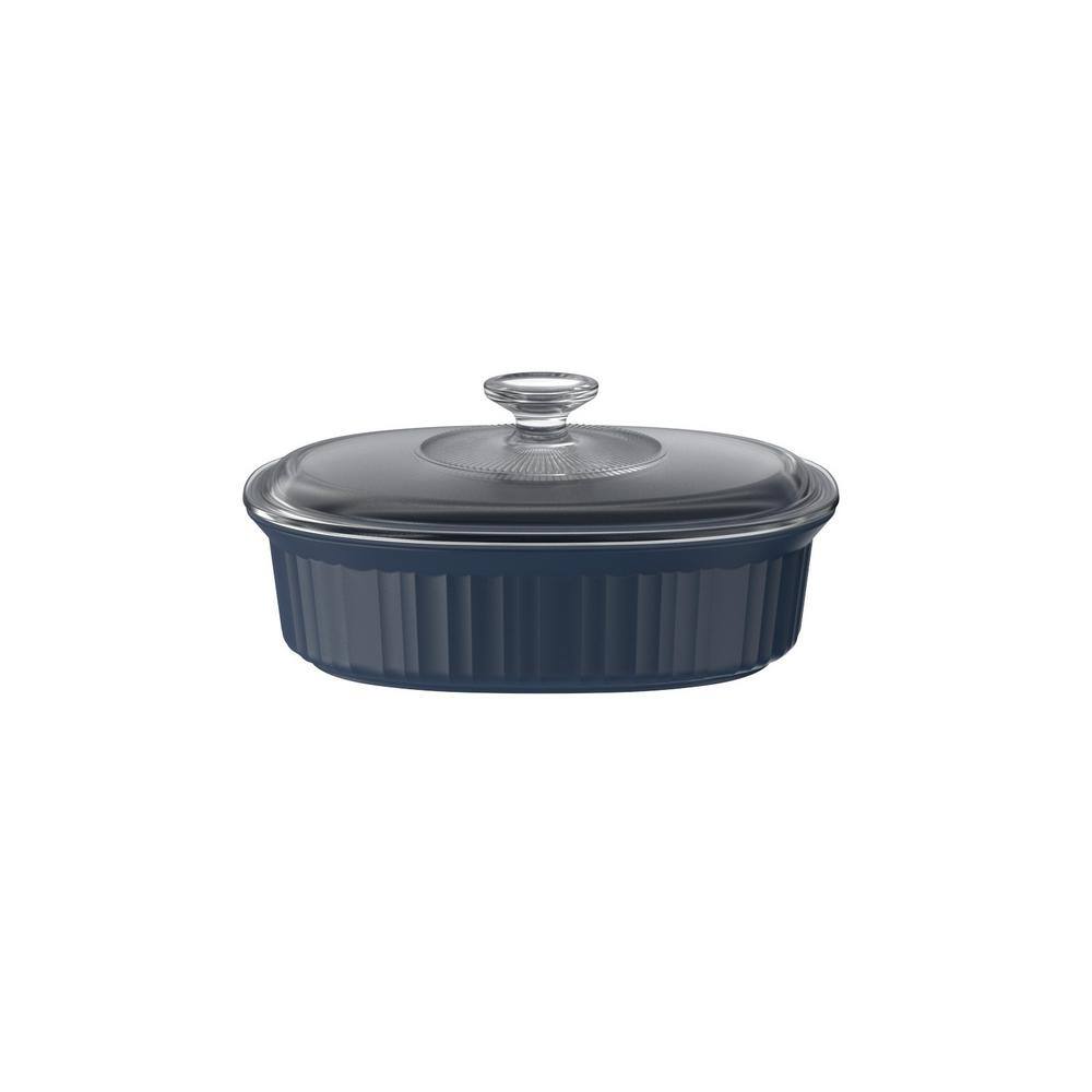 Navy 10-Piece Ridged Ceramic Oval Baker Dish Set