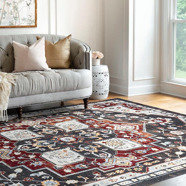 Palazzo Oriental Rust 5 ft. x 8 ft. Indoor Area Rug