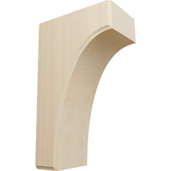 Ekena Millwork 3-1/2 in. x 6 in. x 10 in. Unfinished Rubberwood Clarksville Corbel