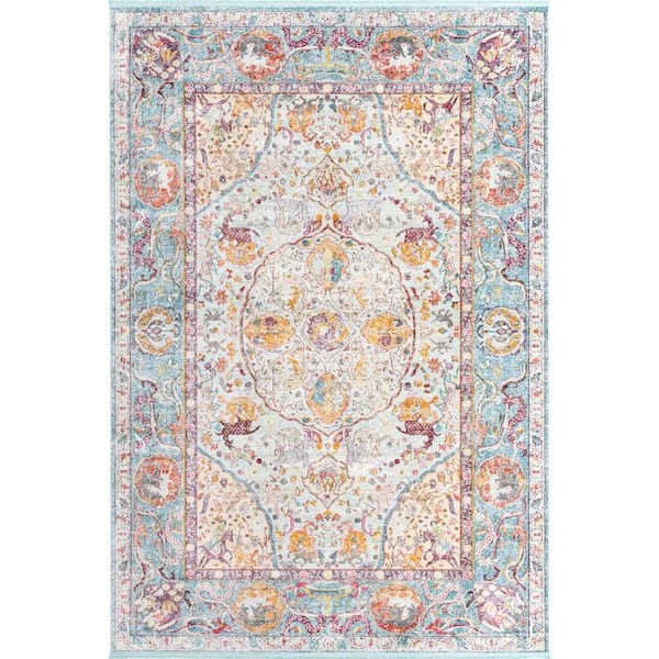 Unique Loom Baracoa Rumba Light Blue 10' 0 x 14' 0 Area Rug